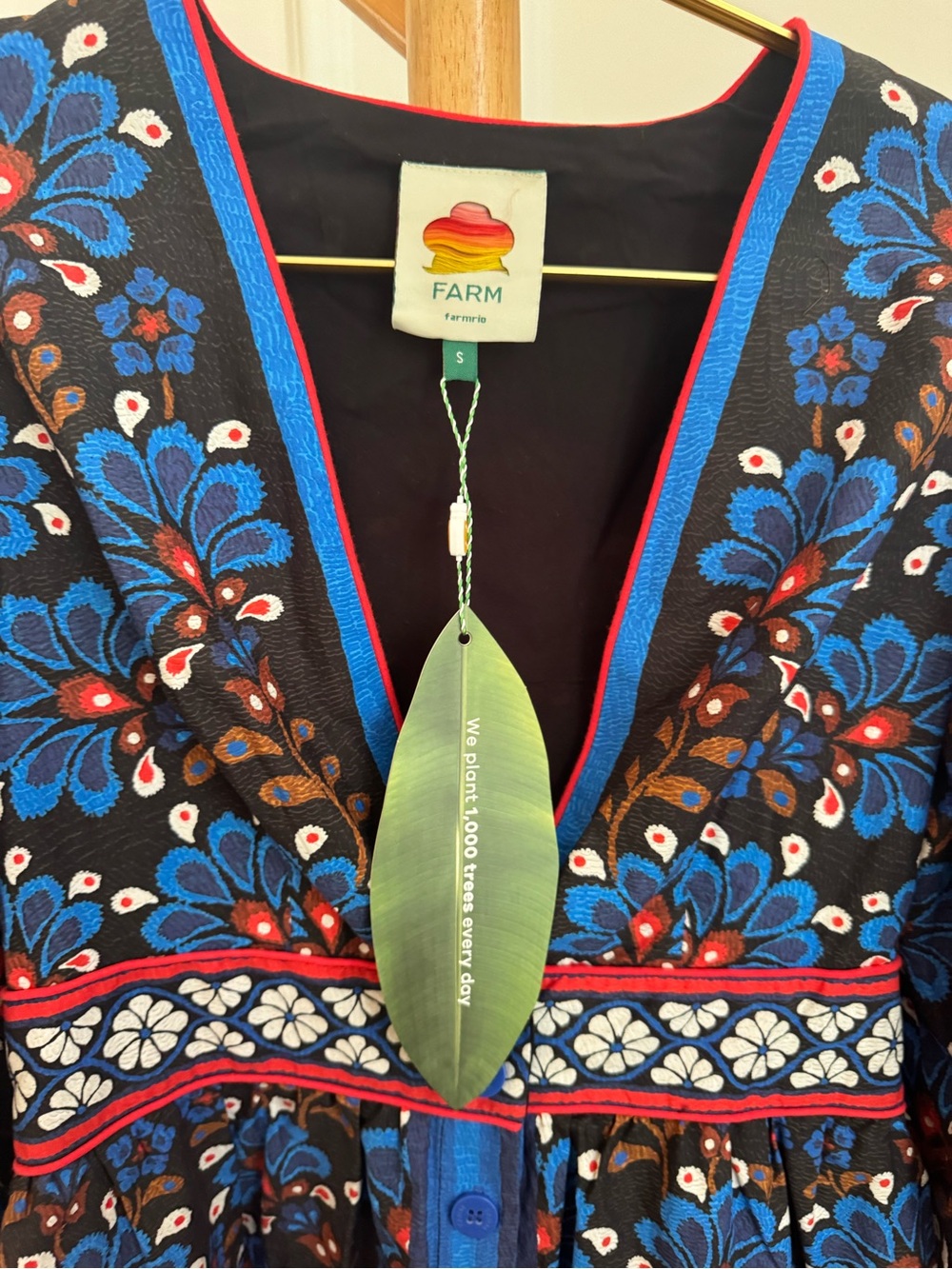 FARM Rio Button Front Mini Dress - Picture 4 of 6